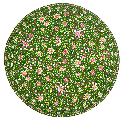 Round Quilted Mats, Valdrome (printemps. green) - Click Image to Close